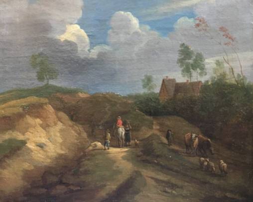Jacques d'Arthois - Hilly Landscape with Figures