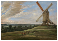 Work 5056: Windmill Dominating a Panomaric Landscape