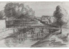 Work 579: Wooden Bridge over a River