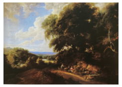 Work 6184: Wooded Landscape with Travellers