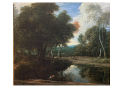Work 6222: Wooded Landscape with a Shepherd and his Flock by a Pool