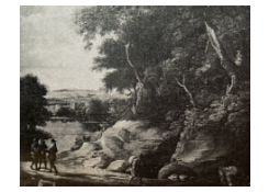 Work 6280: Landscape with Four Figures on a Path Bordered by an Embankment