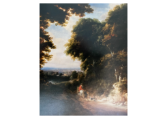 Work 6301: Horsereman with Pedestrian and Dogs in a Sunken Road