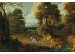 Work 6306: A Wooded Landscape with Horsemen