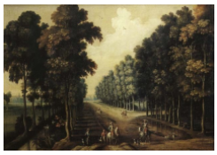 Work 6365: Riders in a Tree-lined Driveway