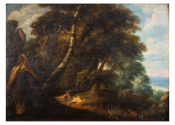 Work 6423: A Traveller through a Wooden Area