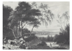 Work 6444: Hilly Landscape with Shepherd and Flock