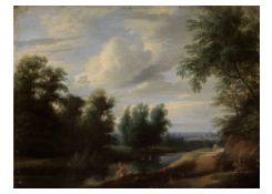 Work 6748: Wooded River Landscape with a Fisherman