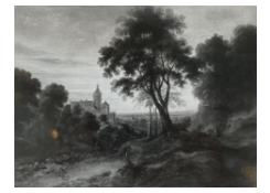 Work 7073: Landscape with a Large Tree and a Church